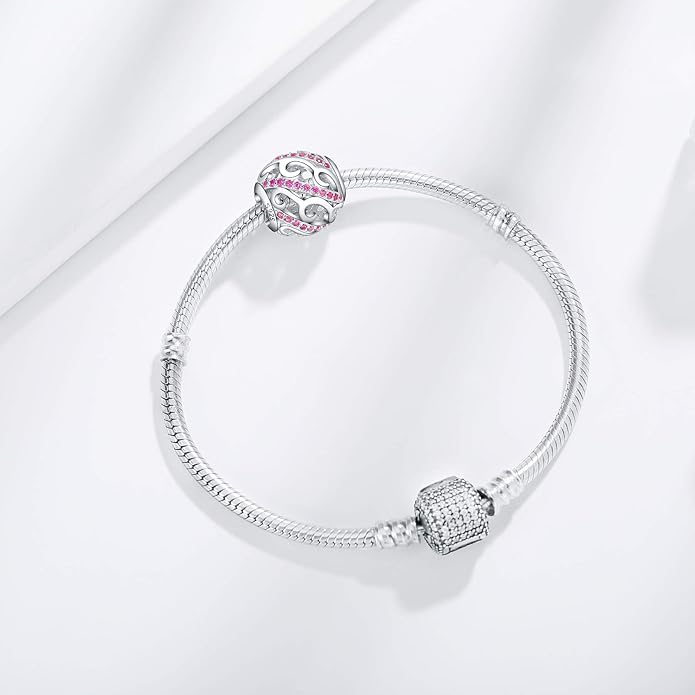 925 Sterling Silver Sunflower Charms Fit Pandora Charms Bracelet Forever In My Heart Fit Wife Mother's Day Christmas Birthday Gift