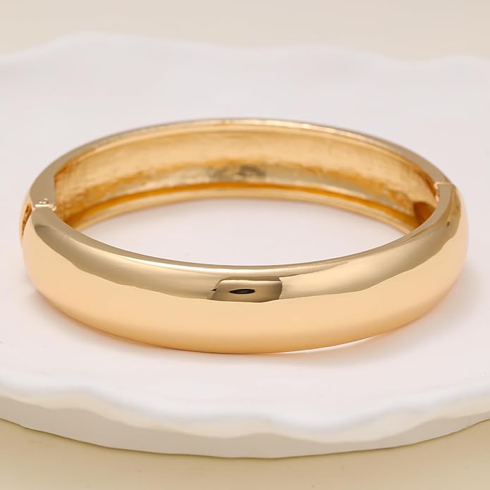 14K Gold Plated Chunky Cuff Bracelet for Women Non Tarnish Stainles Bracelet for women fashion jewelry