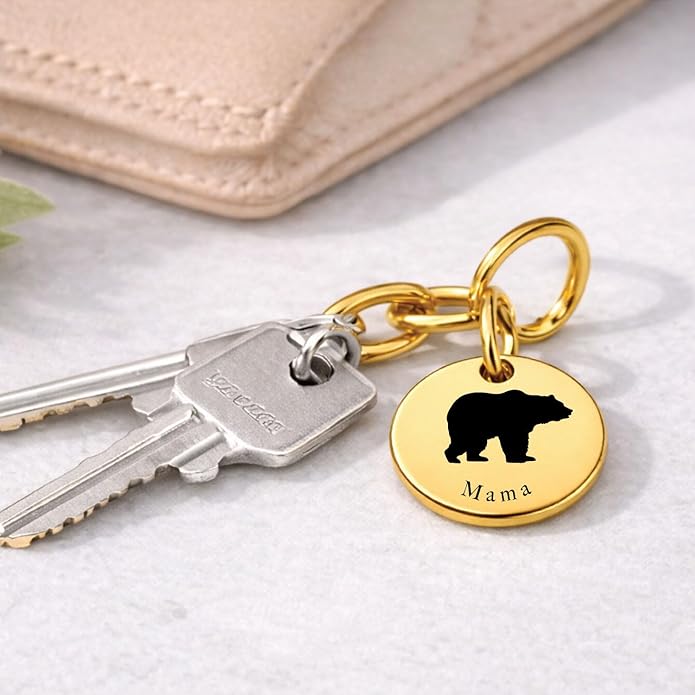 SM Design Mama Animal Charm Set – Set of 4 Stainless Steel Charms – Motherhood & Family Keepsake Jewelry Charmss