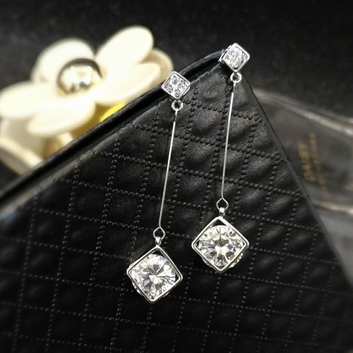 SBLING Cubic Zirconia Teardrop Earrings, Diamond Earrings, Wedding Earrings for Brides Bridesmaids, Bridal Dangle Earrings, Teardrop Crystal Drop earrings for Women Jewelry Gifts