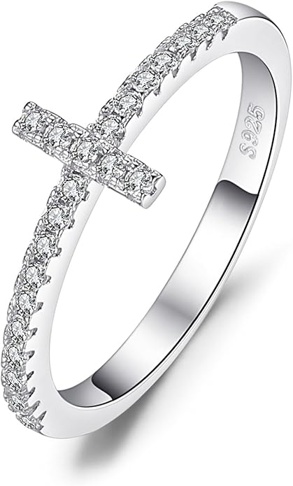 JewelryPalace 14k White Yellow Rose Gold Plated 925 Sterling Silver Rings for Women, Cubic Zirconia Promise Rings for Her, Stackable Wedding Bands Rings for Women Infinity Forever Love Knot Ring