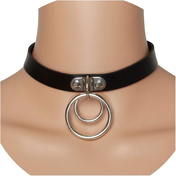 Eigso Vintage Punk Goth Studded Rivet Pu Leather Collar Choker Necklace with Spikes Adjustable