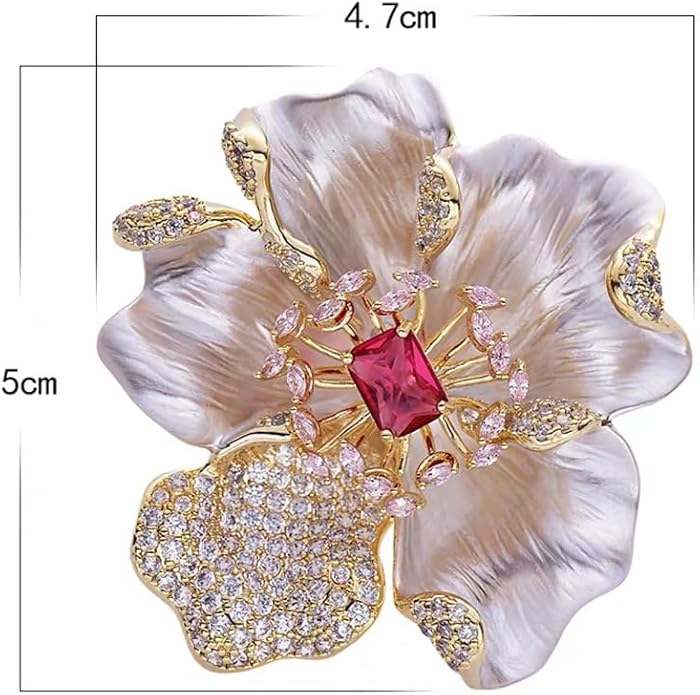 Brooch Pin - Gold Plated | Ideal Gift for Mom & Wife on Thanksgiving Day, Birthdays & Weddings