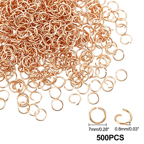 UNICRAFTALE About 500pcs Real 24K Gold Plated Open Jump Rings Stainless Steel O Shape Rings Jewelry Findings for DIY Bracelets Necklaces Jewelry Craft Making - color: Golden