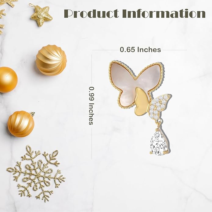 Pearl Flower Brooch for Women - Gold Plated Pearl Flower Pin Rhinestone Buttons Lapel Pin Jewelry - Valentine's Day Gift