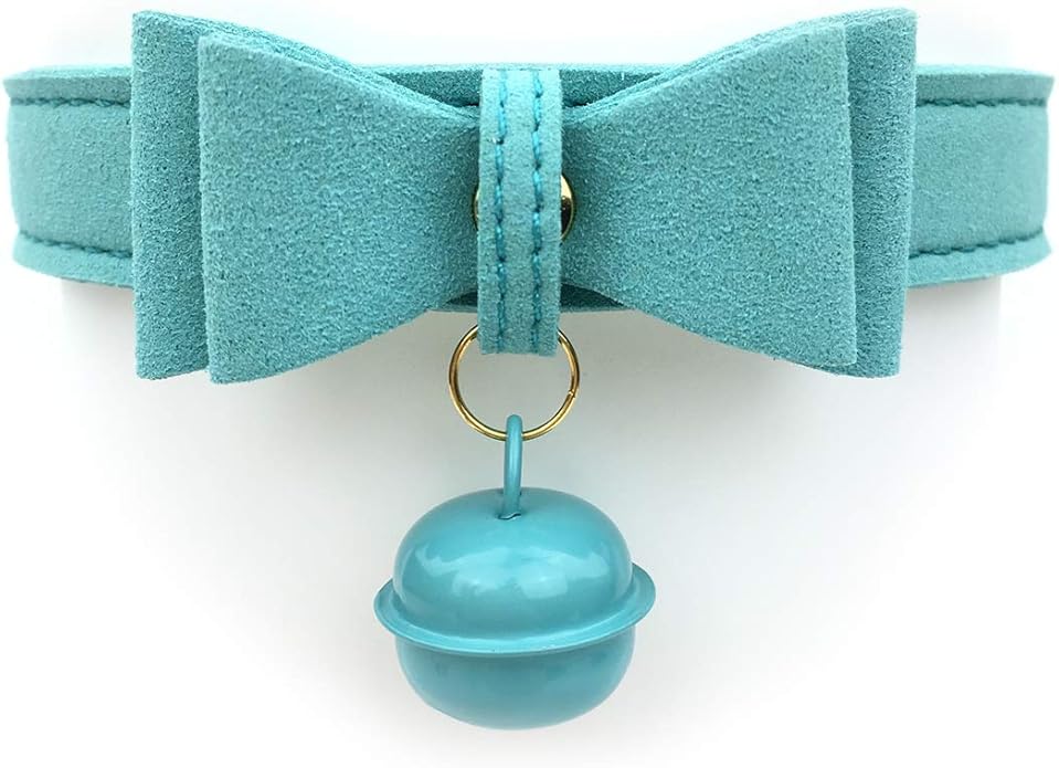Bell Choker Collar Necklace Lolita Bow Collar Cat Kitty Velvet Necklace