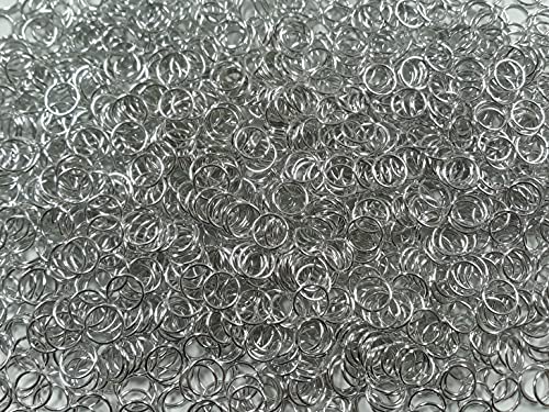1 Pound Bright Aluminum Chainmail Jump Rings 18G 3/8" ID (4200+ Rings) - size: 18SWG 3/8" ID