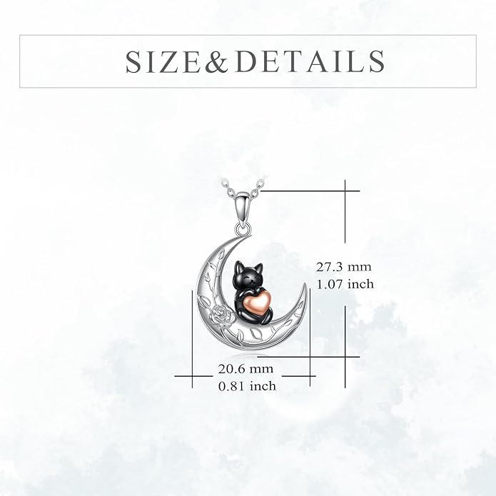 YFN 925 Sterling Silver Hummingbird/Cardinal/Cat Necklace for Women Animal Pendant with Adjustable 18"+2" Chain Jewelry Gift for Christmas, Valentine's Day, Mother's Day, Birthday-Gift Box Included
