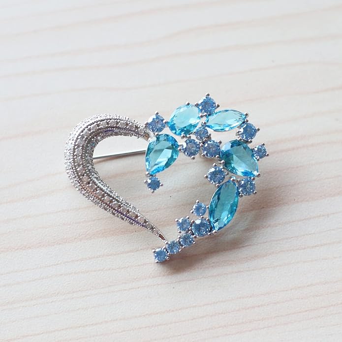 Brooch Pins for Women Girls Fashion Flower Crystal Rhinestone Pearl Jewelry