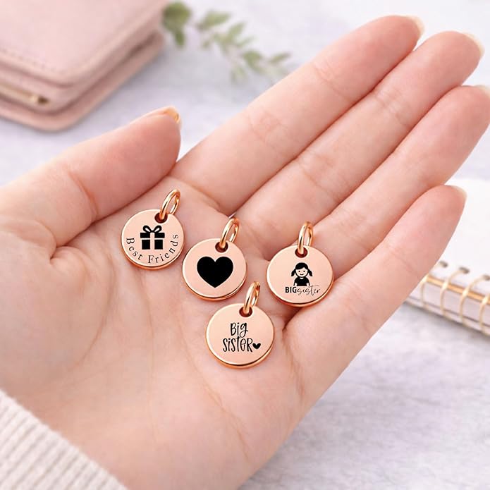 SM Design Pregnancy & New Baby Charm Set – Set of 4 Meaningful Stainless Steel Charms – Great for Crafting, Making Bracelets and Necklaces - Meaningful Keepsake Charms for Expecting & New Moms