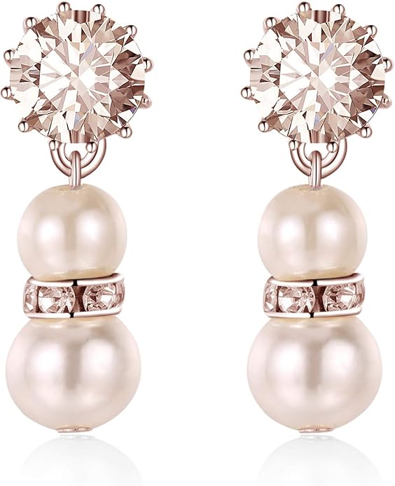 BABEYOND 1920s Gatsby Pearl Necklace Vintage Bridal Pearl Necklace Earrings Jewelry Set Multilayer Imitation Pearl Necklace with Brooch