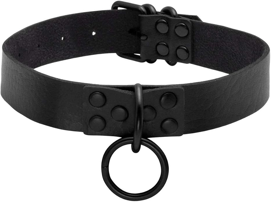 Eigso Vintage Punk Goth Studded Rivet Pu Leather Collar Choker Necklace with Spikes Adjustable