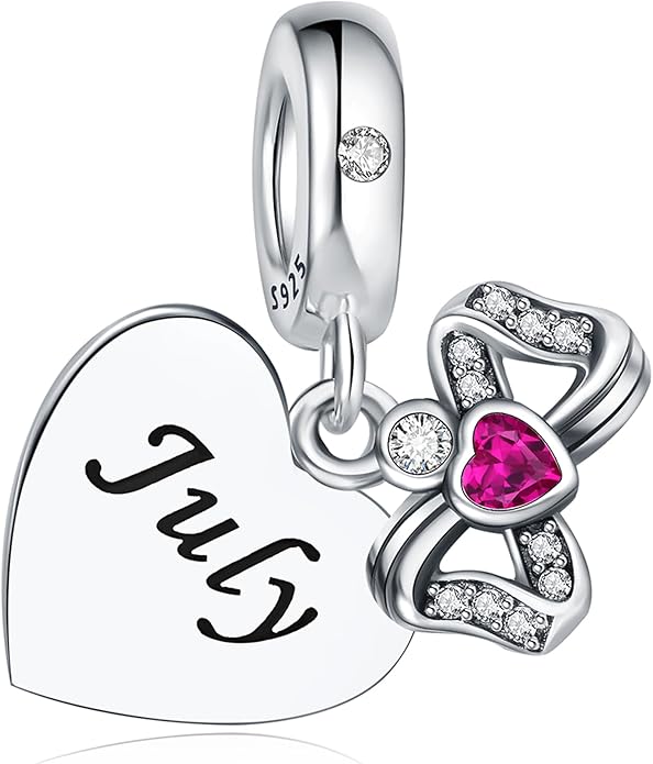 Birthstone Charms 925 Sterling Silver Charms Fit Pandora Charms Bracelet Fit Wife Mother's Day Christmas Birthday Gift