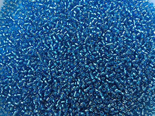 Seed Beads Size:11/0 50 gr / 1.76 oz (Light Blue Silver Lined) - color: Light Blue Silver Lined