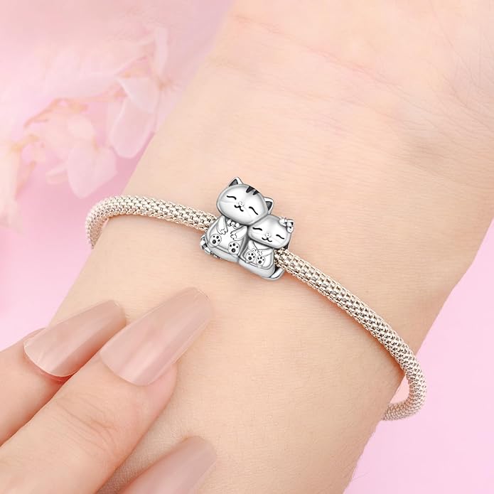 Cute Panda Animal 925 Sterling Silver Charms for Bracelets and Necklace Dangle Pendants Butterfly Elephant Dog Bead Jewelry Present for Women Family Friends