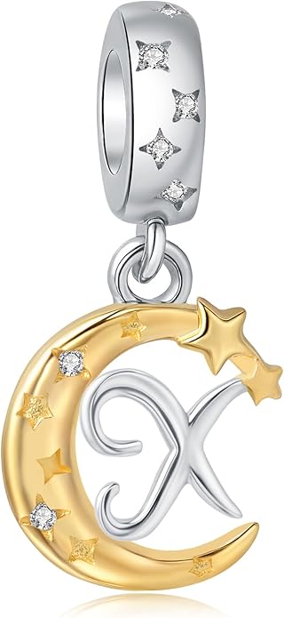 925 Sterling Silver Letter Charms fit Pandora Charms Bracelets fit Women Christmas Birthday Gift
