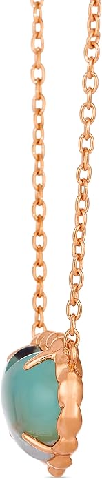 LE VIAN 3.40 Carat Aquaprase Heart Pendant Necklace for Women | Rose or Yellow Gold Plated 925 Sterling Silver Pendant for Her I Delicate Elegant Design I 18 Inch Chain Necklace with Lobster Claw