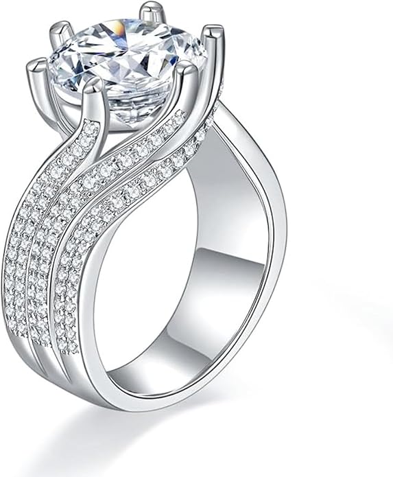 14K Gold 5 Carat Diamond Engagement Rings for Women | Excellent Cut | D-color,VVS1 Clarity | Engagement or Proposal Jewelry