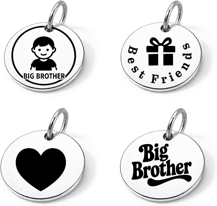 SM Design Pregnancy & New Baby Charm Set – Set of 4 Meaningful Stainless Steel Charms – Great for Crafting, Making Bracelets and Necklaces - Meaningful Keepsake Charms for Expecting & New Moms