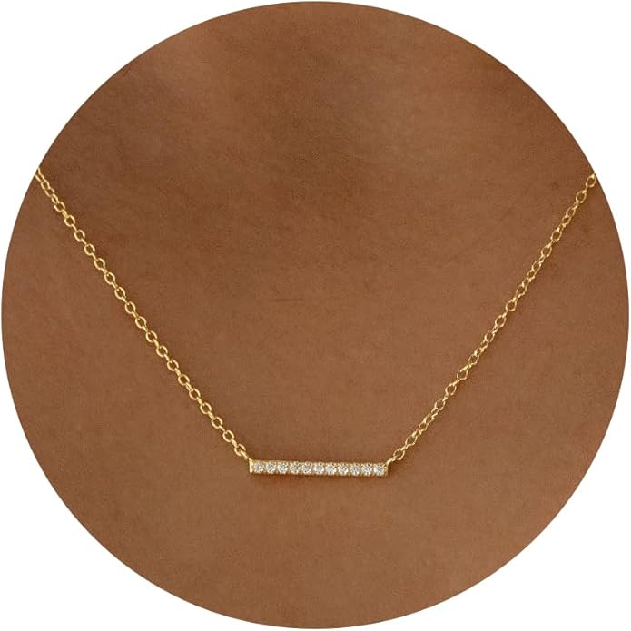 14K Gold Plated Dainty Pendant Butterfly Bead Boot Bee Baseball Flower Compass Airplane Heart Hummingbird Tree Necklace Simple Jewelry Gift for Women