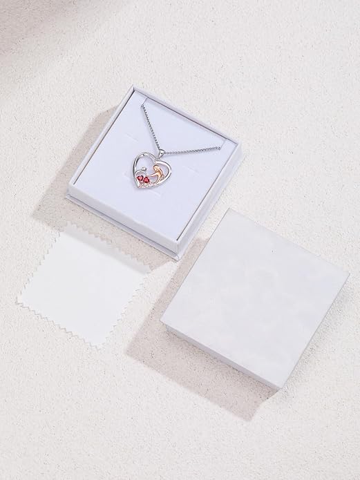 Valentines Day Gift for Mom Mother Daughter Necklace Birthstone Necklaces for Women Anniversary Jewelry Valentine Mothers Day Christmas Birthday Gifts for Mom Women Her Wife Girlfriend