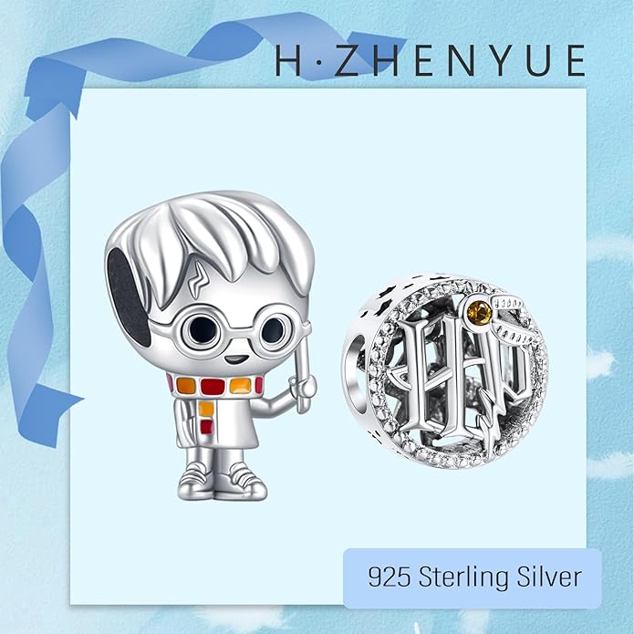 925 Sterling Silver Charms Magic Movie Character Dangle Beads for Bracelets and Necklaces Jewelry for Women