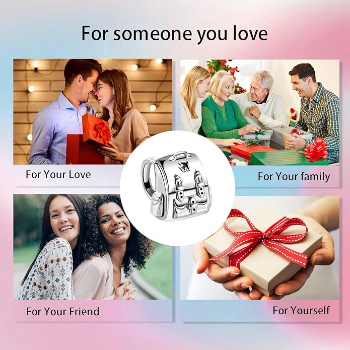 Bible Family Mom Wife Love Heart Dangle Charm 925 Sterling Silver Charms fits Bracelets and Necklace Pendant Bead Charms Jewelry Present for Women Family Friends
