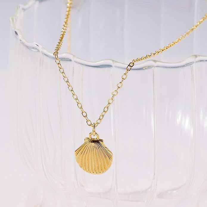 14K Gold Plated Dainty Pendant Butterfly Bead Boot Bee Baseball Flower Compass Airplane Heart Hummingbird Tree Necklace Simple Jewelry Gift for Women