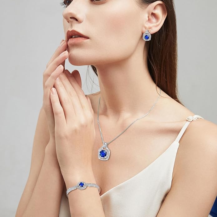 Celestial Whispers Crystal Jewelry Sets For Women Bracelet Necklace and Earrings Sets Idea Gift for Wife Girlfriend or Mothers