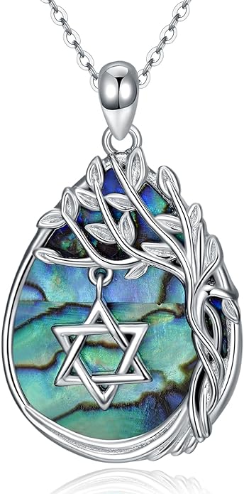 Jewish Jewelry Tree of Life Necklace 925 Jewish Sterling Silver Pendant Necklace Women Gift
