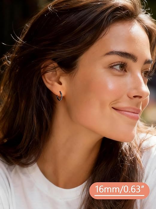 FaithHeart Sterling Silver Hoop Earrings for Women, Hypoallergenic Huggie Hoop Earrings Lightweight Small Cartilage Earrings Hoop Earring Dainty Everyday Earrings 6/8/10/12/14/15/16/18/20mm