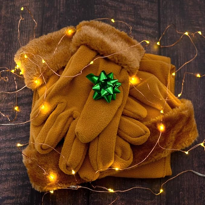boxed-gifts Women's Warm Fleece Winter - Women's Hat and Glove Set + Hats Gloves Scarves for Women
