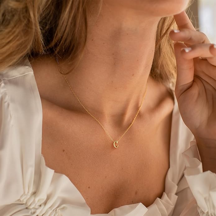 Yoosteel Valentines Gifts for Her Women - Layered Initial Necklaces for Women Trendy 14K Gold Plated Letter A-Z Necklace Gold/Silver Initial Necklace Stack Birthday Gifts for Teen Girls Jewelry