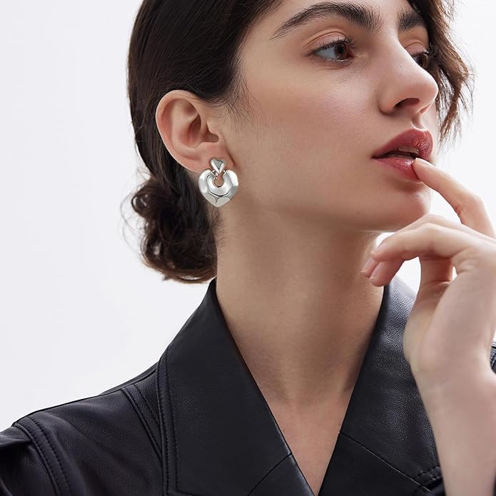 Clip on Earrings for Women Hypoallergenic Statement Retro Clip Earrings 14K Gold/Silver Plated Hoop Dangle Earrings 5A Cubic Zirconia Round Multiple Styles for Women Fashion Trendy Jewelry Gifts
