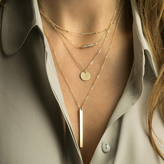 Wholesale 12PCS Gold Plated Solid Brass Satellite Beaded Ball Curb Thin Chain Necklace Bulk for Jewelry Making (16 Inch(1.5mm))