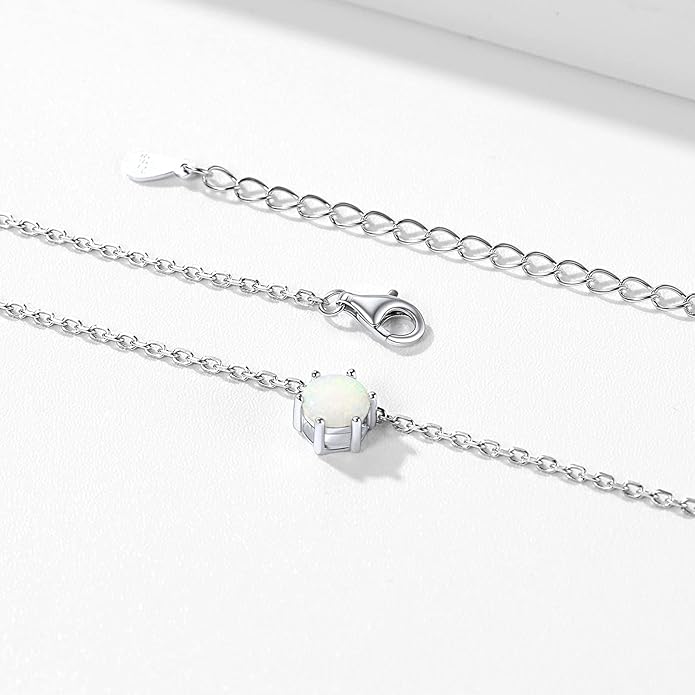 ChicSilver 925 Sterling Silver 12 Months Sparkling Round Cut Created Birthstone Pendant Necklace, 16 Inch Rolo Chain