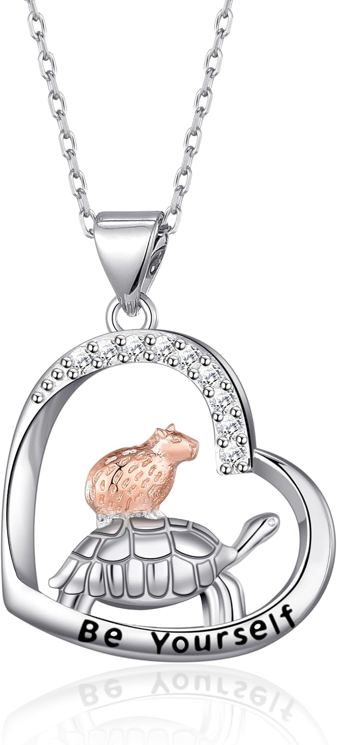 Animal Necklace Cat/Fox/Otter/Sloth/Cow/Highland Cow/Koala Necklace Cute Animal Jewelry Gifts for Women