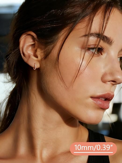 FaithHeart Sterling Silver Hoop Earrings for Women, Hypoallergenic Huggie Hoop Earrings Lightweight Small Cartilage Earrings Hoop Earring Dainty Everyday Earrings 6/8/10/12/14/15/16/18/20mm
