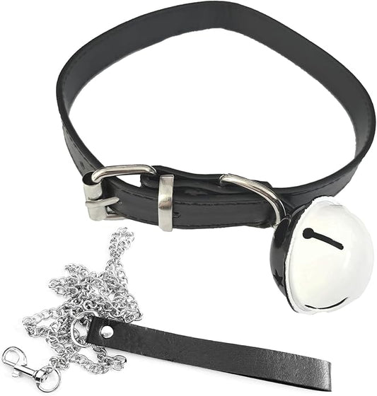 Gothic Heart Pendant Choker Necklace with Chain, Black Leather Collar, Silver Metal Hardware