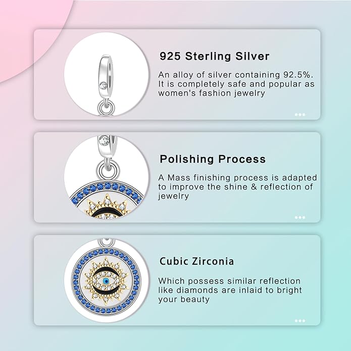 925 Sterling Silver Charms for Bracelets and Necklaces Charms for Women Fashion Jewelry for Women Friend and Mother