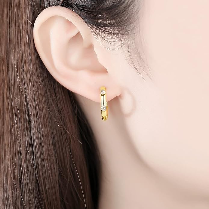 14K Gold Floral Moissanite Large Ear Cuff for Women, Intricate and Unique Design