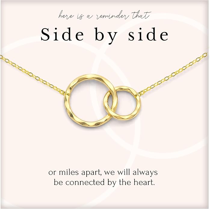 HOPE LOVE SHINE Best Friend Gift for Women - Meaningful BFF Friendship Necklace, Jewelry 16+2", 14k Gold Plated Sterling Silver