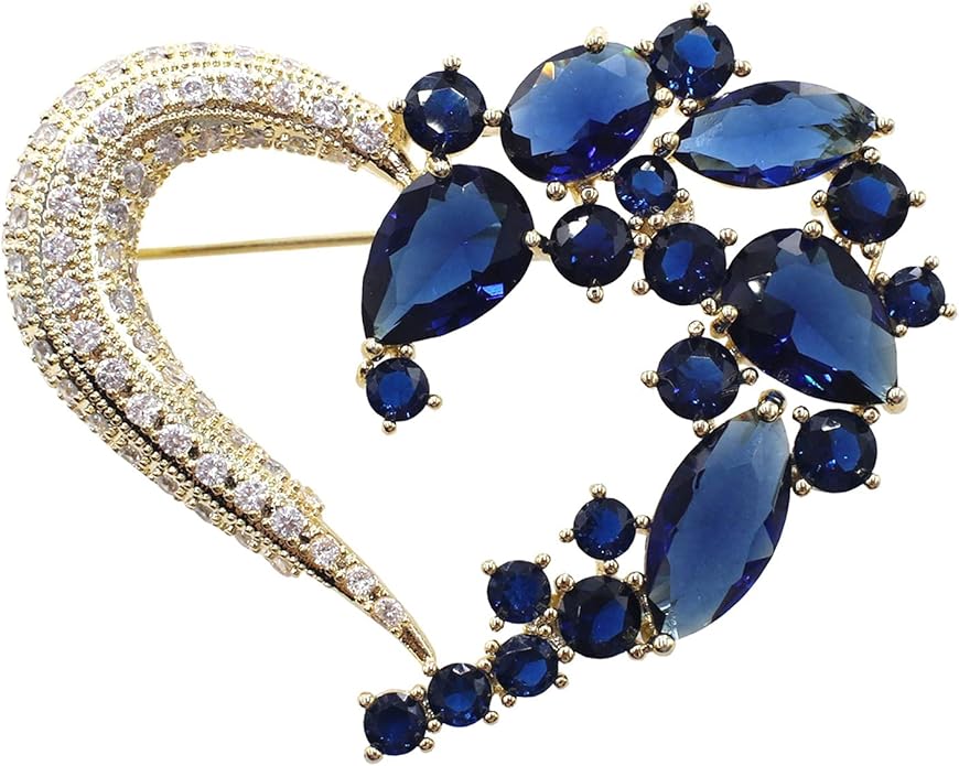 Brooch Pins for Women Girls Fashion Flower Crystal Rhinestone Pearl Jewelry