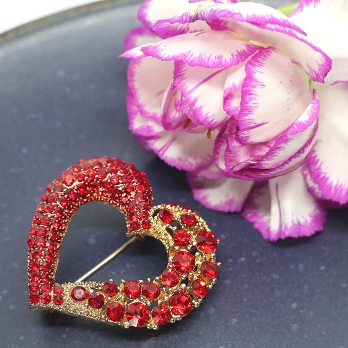 Brooch Pins for Women Girls Fashion Flower Crystal Rhinestone Pearl Jewelry