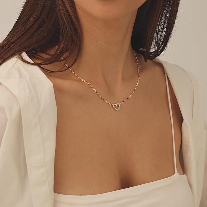 14K Gold Plated Dainty Pendant Butterfly Bead Boot Bee Baseball Flower Compass Airplane Heart Hummingbird Tree Necklace Simple Jewelry Gift for Women
