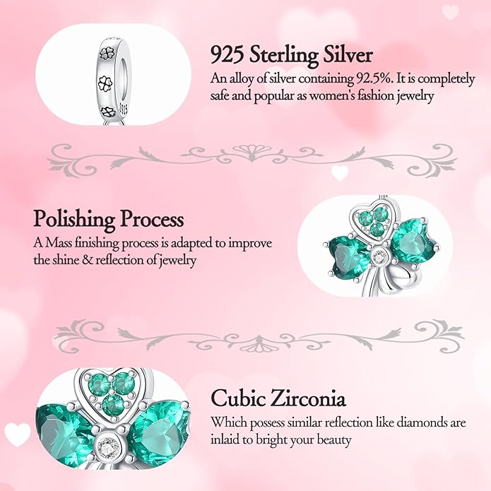 925 Sterling Silver Charms for Bracelets and Necklaces Charms for Women Fashion Jewelry for Women Friend and Mother