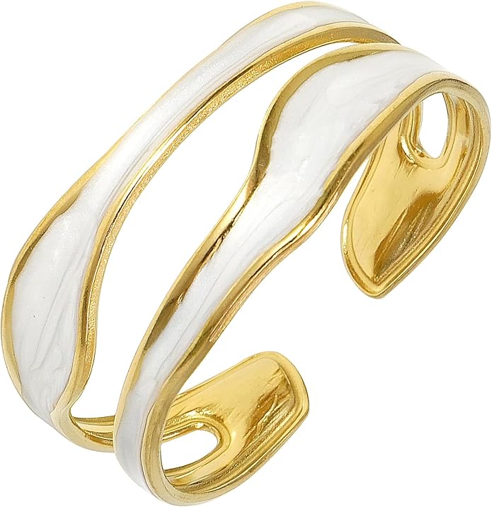 Multi-layer Cuff Bracelet for Women Cross Wire Bracelets Open Wide Cuff Gold Bangle Bracelet