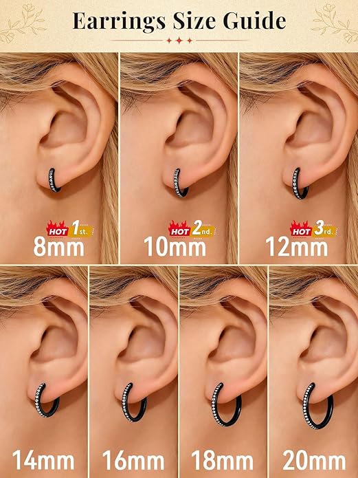 FaithHeart Sterling Silver Hoop Earrings for Women, Hypoallergenic Huggie Hoop Earrings Lightweight Small Cartilage Earrings Hoop Earring Dainty Everyday Earrings 6/8/10/12/14/15/16/18/20mm