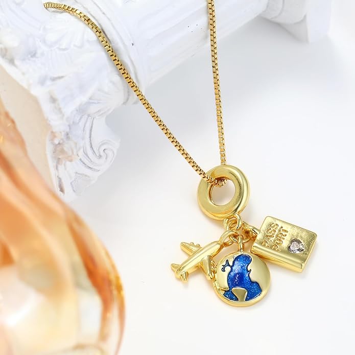 MISS RIGHT Dainty Gold Evil Eye Hamsa Hand Coin Lucky Charm Pendant Necklace for Women Trendy Vintage Paperclip Chain Sun Moon Clover Flower Chunky Charm Necklace Jewelry Gifts
