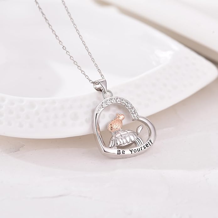 Animal Necklace Cat/Fox/Otter/Sloth/Cow/Highland Cow/Koala Necklace Cute Animal Jewelry Gifts for Women